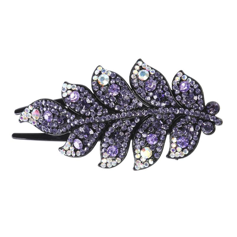 Rhinestone Leaves Hair Claw Clip Hair Crystal Hair Combs Female Hair Accessories