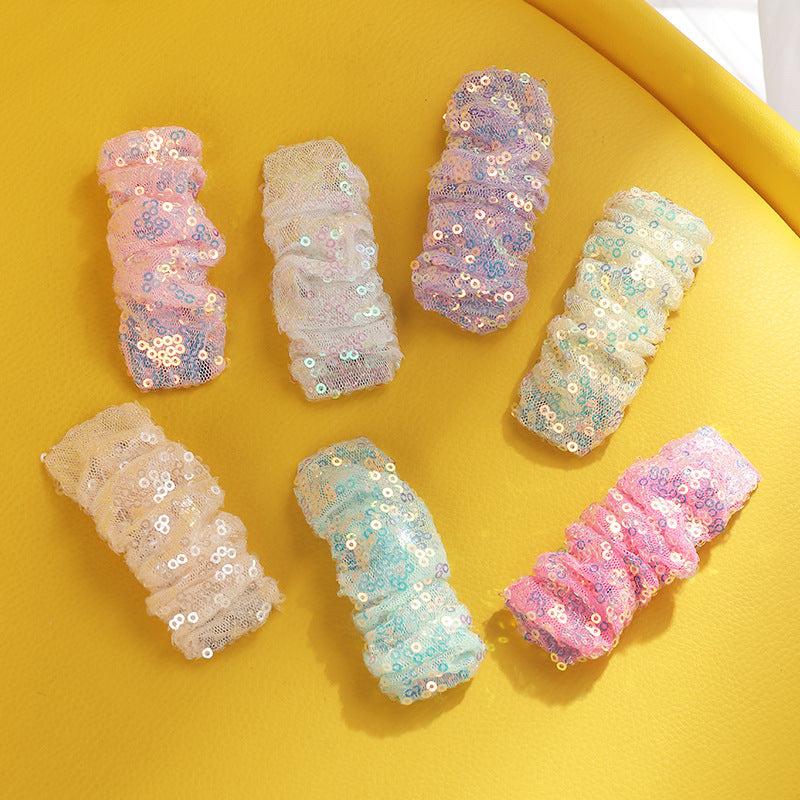 Sequin Decor Hair Clip Shining Mesh Snap Clip Headwear