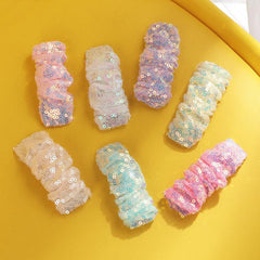 Sequin Decor Hair Clip Shining Mesh Snap Clip Headwear
