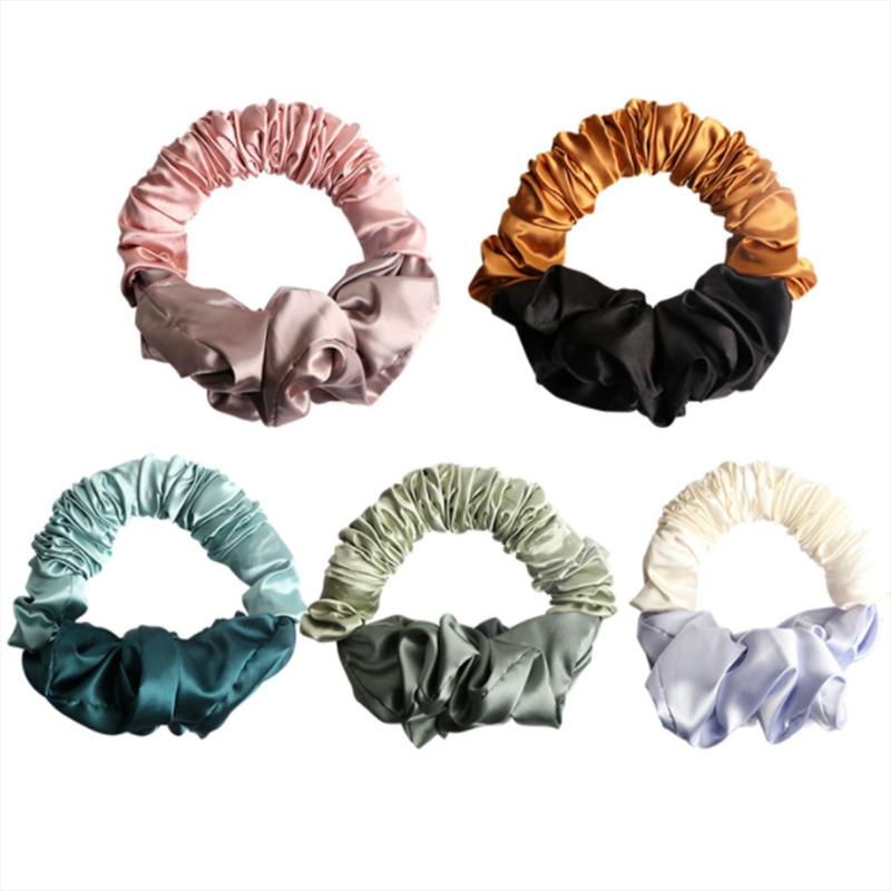 Silk Pleated Hair Tie Ponytail Holder Hair Accessory