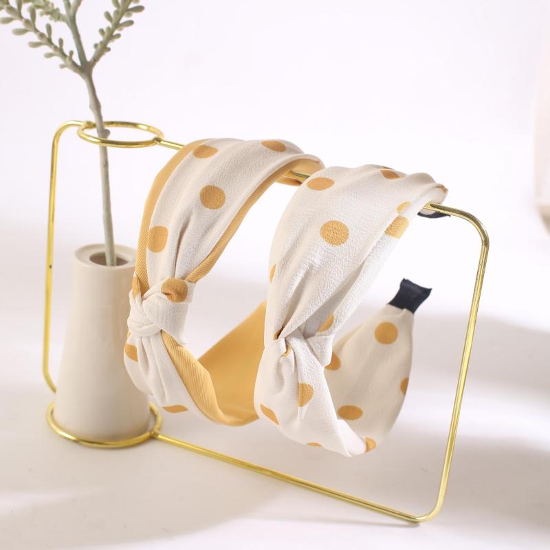 2pcs Polka Dot Headband Cross Knotted Hair Accessories