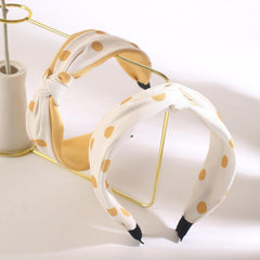 2pcs Polka Dot Headband Cross Knotted Hair Accessories