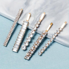 5PCS Rhinestone Hair Clip Head Ornament Bobby Pin