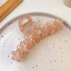 Jelly Flower Hair Claw Clip Nonslip Ponytail Holder