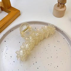 Jelly Flower Hair Claw Clip Nonslip Ponytail Holder