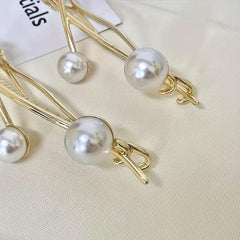 Metal Twist Hair Claw with Faux Pearl Head Jewelry