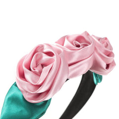 Bohemian Fabric Rose Headband Hair Hoops for Women