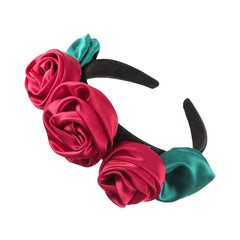 Bohemian Fabric Rose Headband Hair Hoops for Women