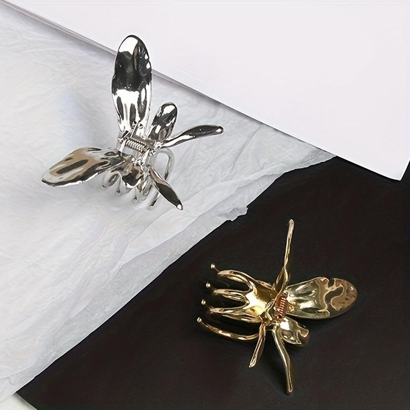 Alloy Butterfly Hair Claw Y2K Ponytail Holder