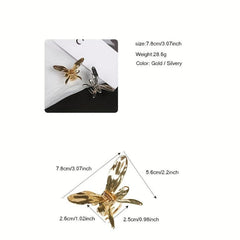 Alloy Butterfly Hair Claw Y2K Ponytail Holder