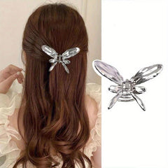 Alloy Butterfly Hair Claw Y2K Ponytail Holder