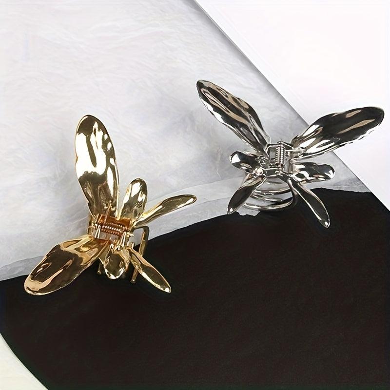Alloy Butterfly Hair Claw Y2K Ponytail Holder