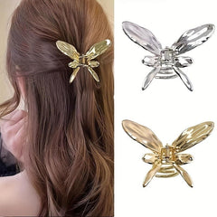 Alloy Butterfly Hair Claw Y2K Ponytail Holder