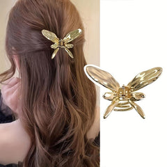 Alloy Butterfly Hair Claw Y2K Ponytail Holder
