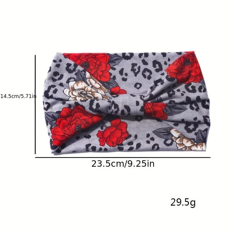 Boho Headband Non Slip Hair Band Stretchy Turban Head Wraps For Women Girls