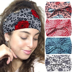 Boho Headband Non Slip Hair Band Stretchy Turban Head Wraps For Women Girls