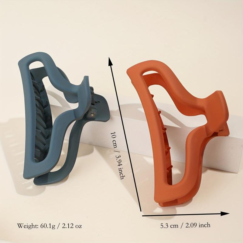 Matte Hair Claw Style Shark Claw Solid Large Hair Clip Ponytail Holder