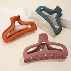 Matte Hair Claw Style Shark Claw Solid Large Hair Clip Ponytail Holder