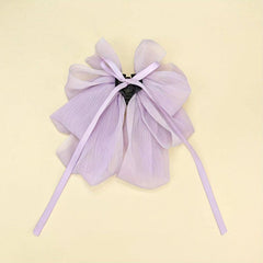 Large Mesh Bow Hair Claw Clip Ribbon Sweet Hair Claw Clip Ponytail Holder