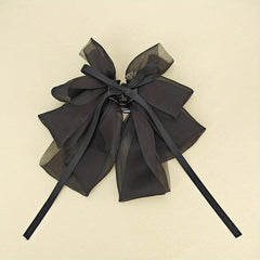 Large Mesh Bow Hair Claw Clip Ribbon Sweet Hair Claw Clip Ponytail Holder