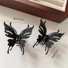 Rhinestone Butterfly Metal Hair Claw Clip Strong Hold Hair Jaw Clip