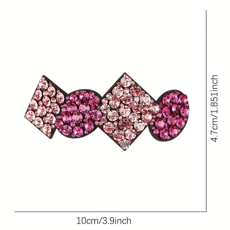 Geometric Rhinestone Hair Clip French Barrette Hair Decoration