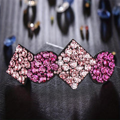 Geometric Rhinestone Hair Clip French Barrette Hair Decoration