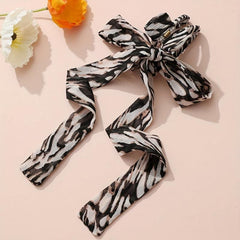 Leopard Bow Hair Claw Nonslip Ponytail Holder