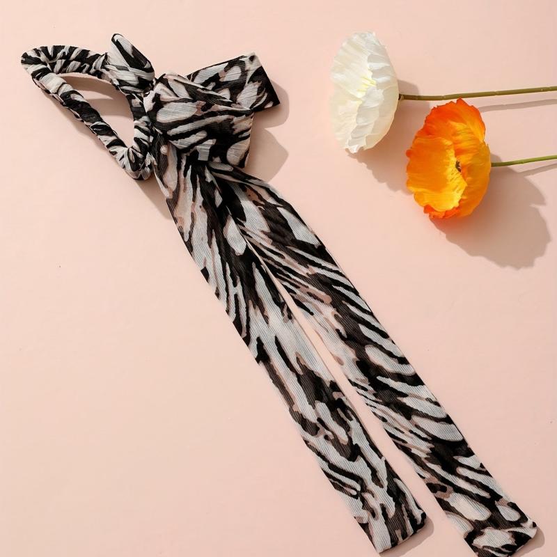 Leopard Bow Hair Claw Nonslip Ponytail Holder