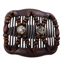 Retro Magic Hair Comb Elastic Beaded Hair Clips Styling Comb For Women Girls
