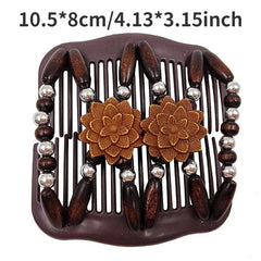 Retro Magic Hair Comb Elastic Beaded Hair Clips Styling Comb For Women Girls