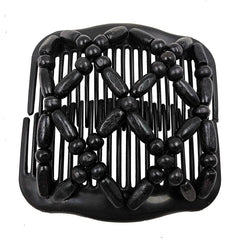 Retro Magic Hair Comb Elastic Beaded Hair Clips Styling Comb For Women Girls