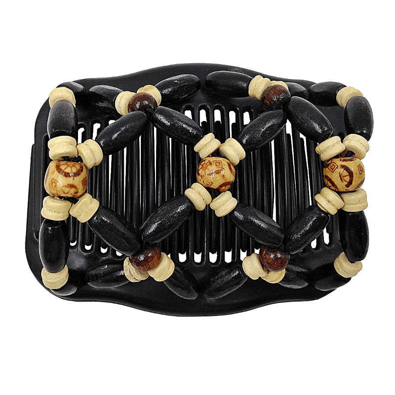 Retro Magic Hair Comb Elastic Beaded Hair Clips Styling Comb For Women Girls