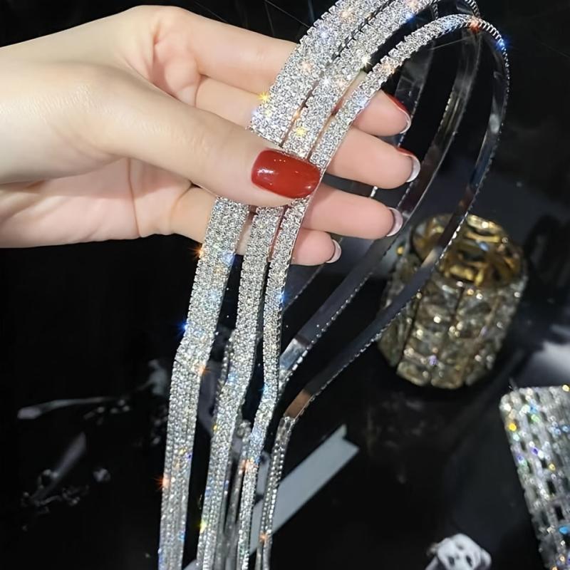 Copper Rhinestone Headband for Bridal Wedding Hair