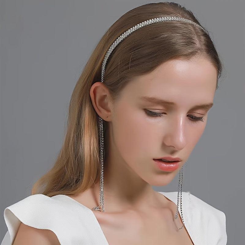 Copper Rhinestone Headband for Bridal Wedding Hair