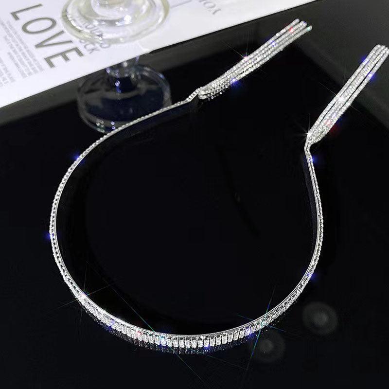 Copper Rhinestone Headband for Bridal Wedding Hair