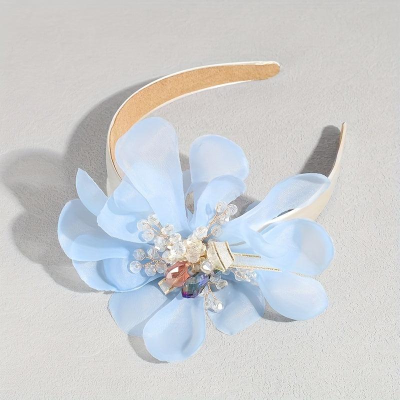 Crystal Beaded Wide Headband for Wedding Bridal Hair