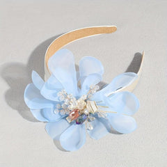 Crystal Beaded Wide Headband for Wedding Bridal Hair
