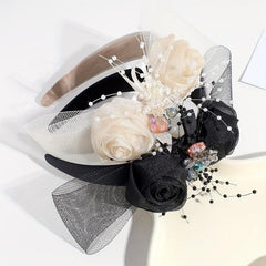 Crystal Beaded Wide Headband for Wedding Bridal Hair