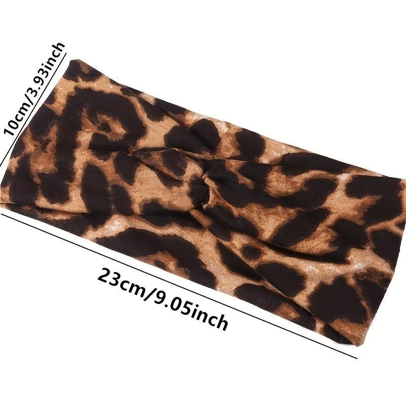 3pcs Leopard Pattern Headband Wide Headband For Women Girls