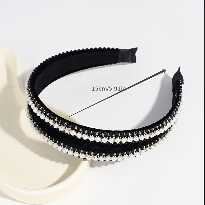 Faux Pearl Rhinestone Hairband Party Dance Hair Accessories