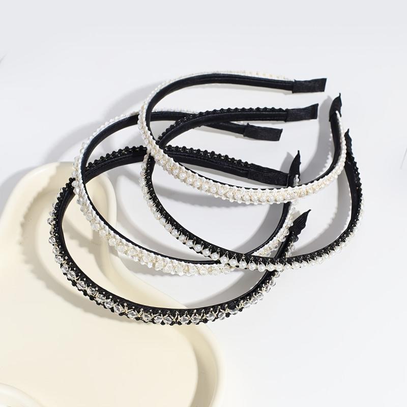 Faux Pearl Rhinestone Hairband Party Dance Hair Accessories
