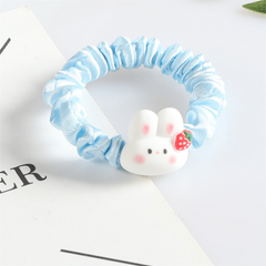 Bunny Rabbit Ruched Hair Ties Scrunchies Cartoon Hair Accessories