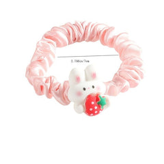 Bunny Rabbit Ruched Hair Ties Scrunchies Cartoon Hair Accessories