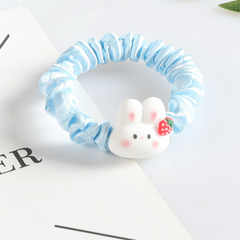 Bunny Rabbit Ruched Hair Ties Scrunchies Cartoon Hair Accessories