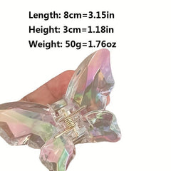 Y2K Holographic Butterfly Hair Claw Clip