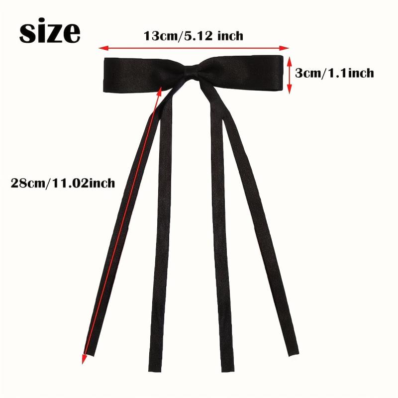 4pcs Ribbon Bow Hair Clip Sweet Duck Billed Clip