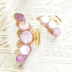 2pcs Sweet Purple Hair Claw Nonslip Shark Claw Style Hair Claw For Women Girls