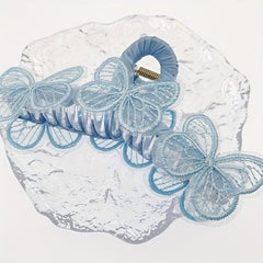 Butterfly Decor Hair Claw Nonslip Ponytail Holder