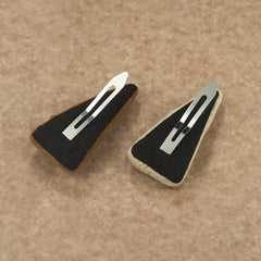 2pcs Velvet Triangle Hair Clips for Women